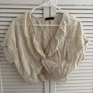 Cream loose shirt